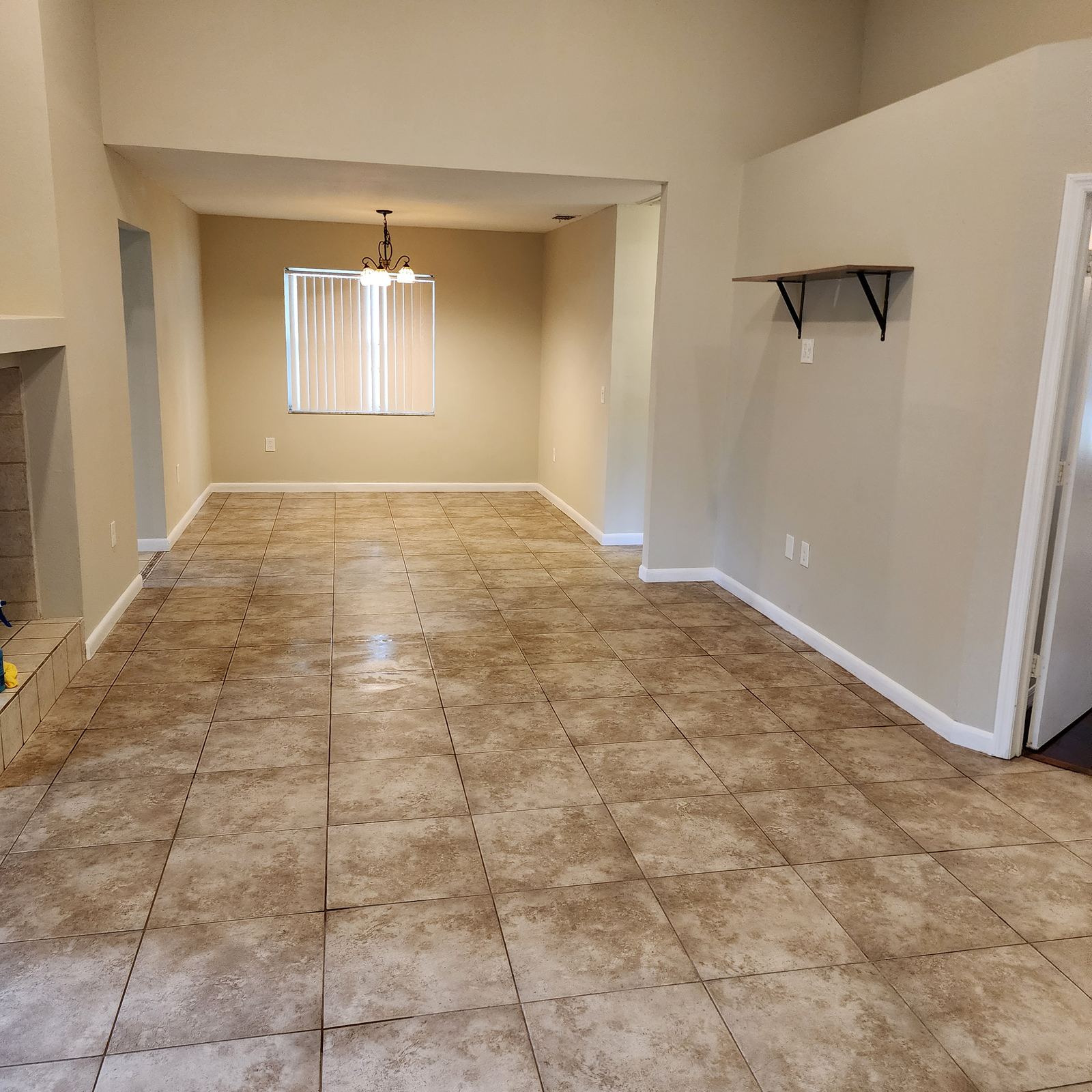 Dining area after a deep clean reset